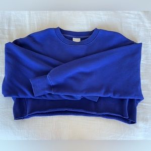 Aritzia cozy fleece cropped sweatshirt